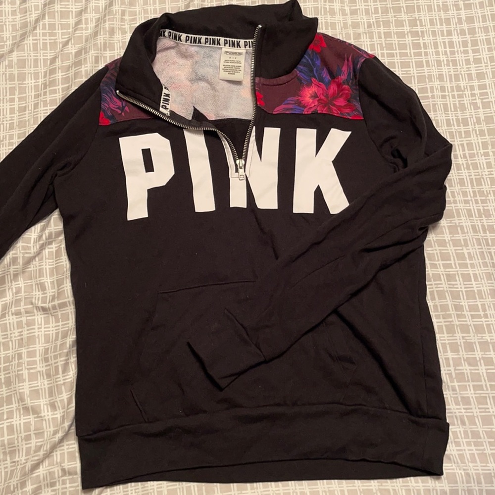 PINK/Victoria’s Secret Floral Quarter-Zip